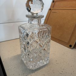 Vintage crystal glass decanter