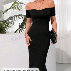 Black  Off  Shoulder Dress