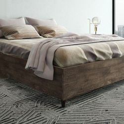 *BRAND NEW* Queen Bed Oak | Ideal Furniture For Bedroom