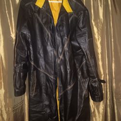Mens 5XL Leather Coat Worn Once 