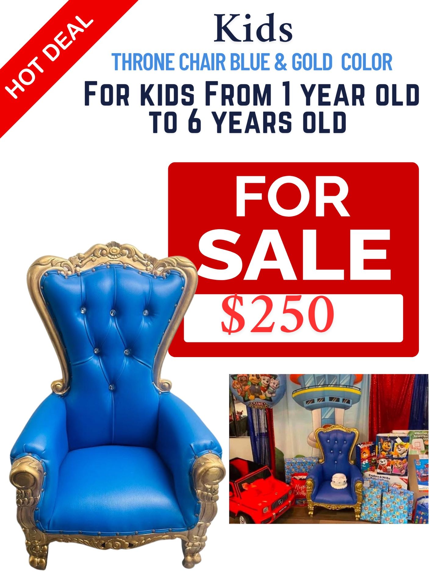 Kids Throne Chair