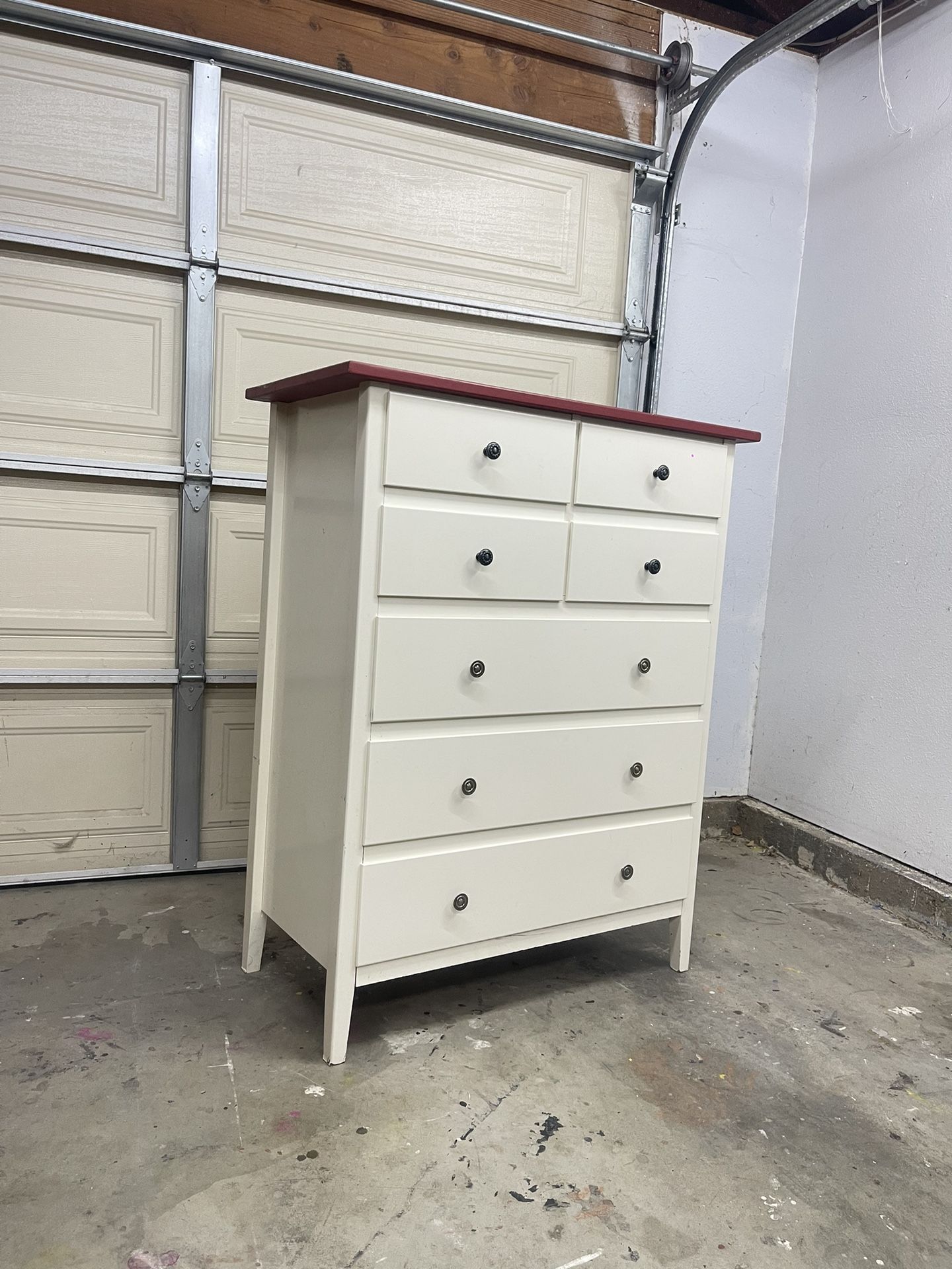 White Vanity Dresser 7 Drawer Clothing Accessories Dressing Organizer