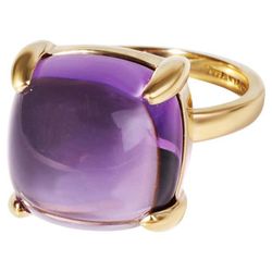 Rare Tiffany & Co. Paloma Picasso Amethyst Sugar Stack Loaf 18k Yellow Gold Ring