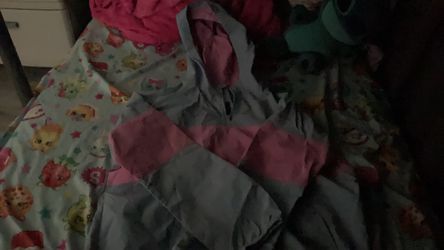 XL 16-18 windbreaker blue and pink