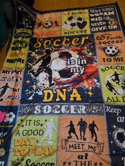 Soccer ⚽️ Throw Blanket New