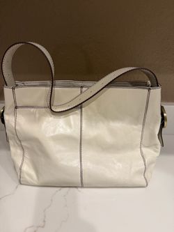 Hobo Ivory Leather Handbag