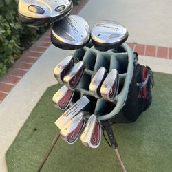 Nike Irons (5-P,56’//steel Shaft) King Cobra Driver And #3,7 King Cobra Fairway Wood//odyssey Putter//Nike Kick Stand Golf Bag Included