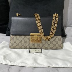 Gucci Medium Padlock Leather Shoulder Bag 