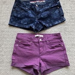 Cotton Denim Shorts - Size 28