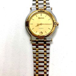 GUCCI Watch- Vintage (late 1980’s) *Authentic* 9000M Quartz 18k Gold Plated St.Steel UNISEX 