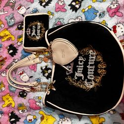 Juicy Couture Royal Moments Black Shoulder Bag