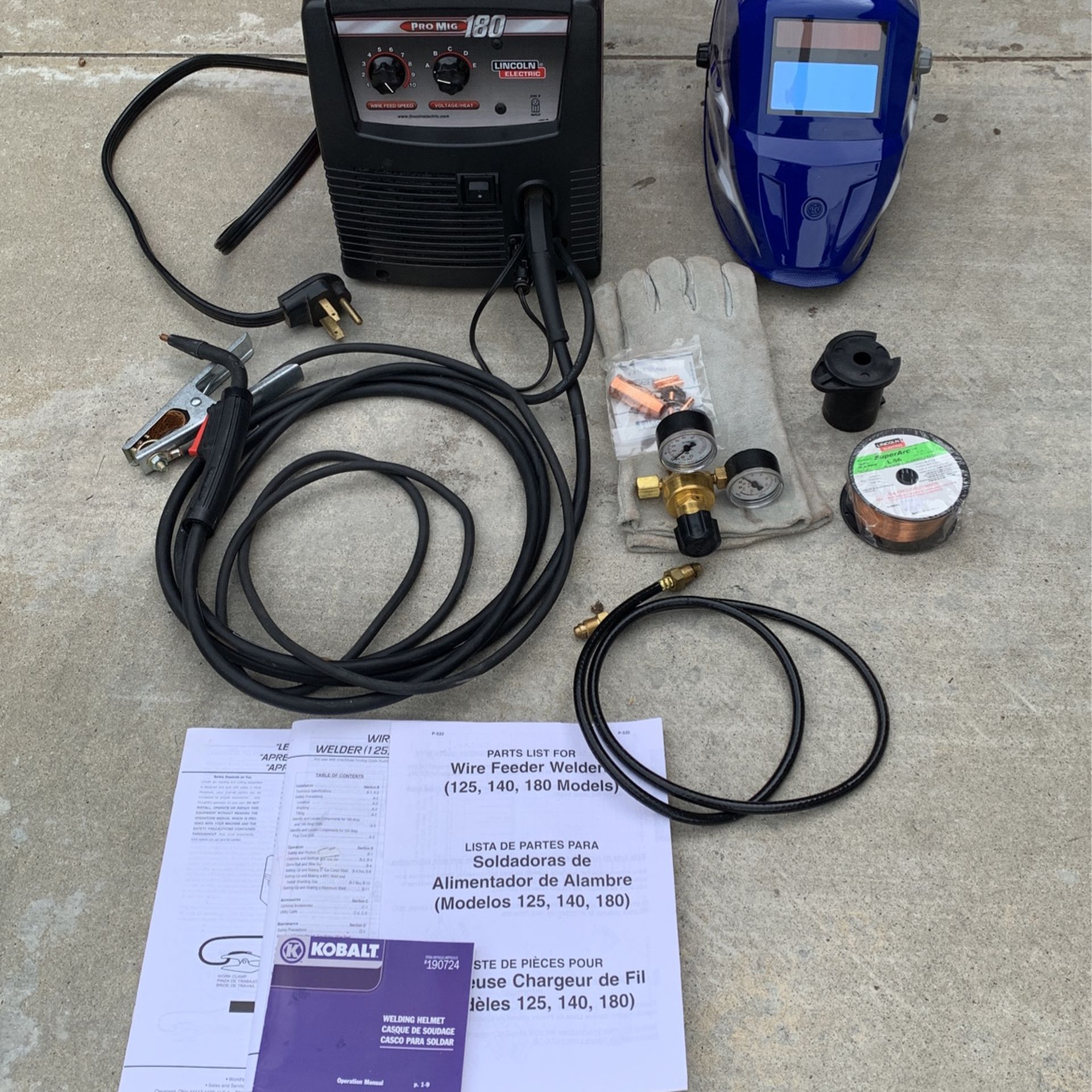 Lincoln Pro Mig 180 Welder And Accessories for Sale in Murrieta, CA