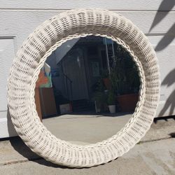 Vintage Wicker Mirror
