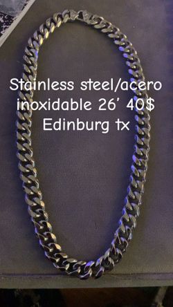 Stainless steel 15 mm 26 inch men’s chain must pick up in Edinburg tx