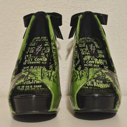Iron Fist High Heels - Green, Zombie Design