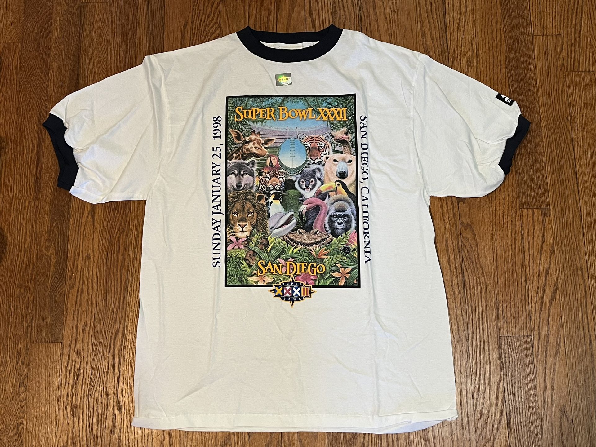 Super Bowl XXXII 1998 Tshirt Size Large Starter Authentic, Vintage