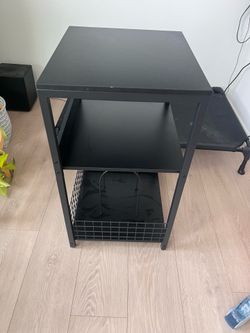 Black Record Player Stand