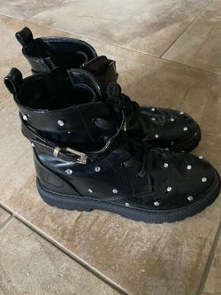 DKNY black short boots