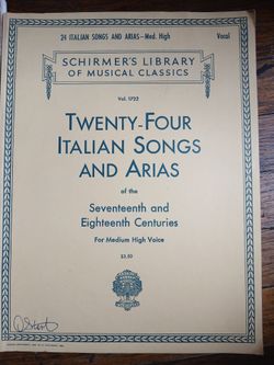 24 italian songs and arias  med high voice