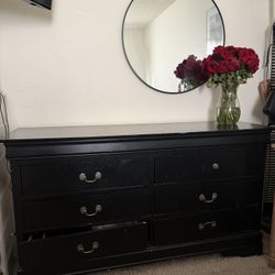 Black Dresser 6 Drawers 