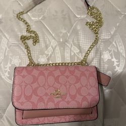 Coach pink Shoulder Purse.