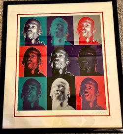 vintage 1991 limited edition Ron Dumas "Michael Jordan" screenprint, a rare pop art piece.