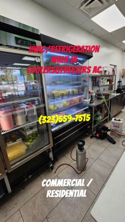 Central A/C mini splits package units Domestic Residential Refrigerators Walk In Cooler Walk In Freezer Commercial refrigerators Commercial freezers r