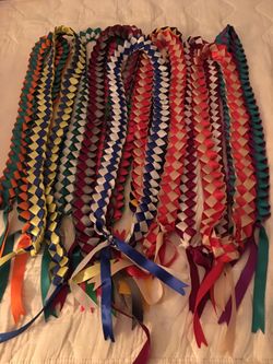 Handmade Graduation Ribbon Lei (pick your color $10 each)