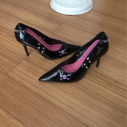 Women’s Halloween Pirate PAPRIKA Peace Size 7.5 Black Stiletto’s Heel 