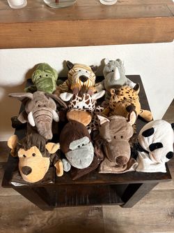 Animal Hand Puppets Set for Kids & Adults / Better Line - Set of 10