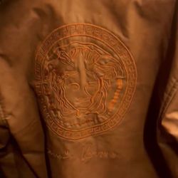 Versace Brown Leather Jacket 