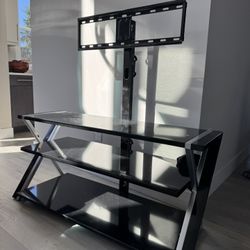 Whalen Xavier 3 In 1 Television Stand For TVs Up To 70 Inches, Black