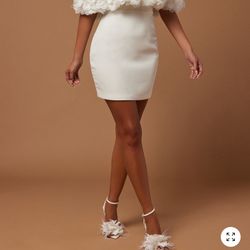 Fashion Nova LUXE Elegant White Mini dress