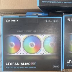 Lian Li UNI Fan AL120 RGB 120mm White x9 (9 case fans)