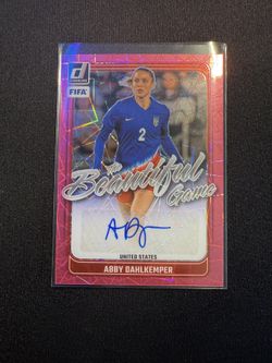 23-24 Donruss Soccer Abby Dahlkemper Auto Pink Velocity 