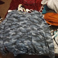 Blue And Gray Camouflage XL