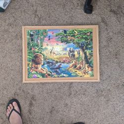Paradise Animal Puzzle Glued On Peg Board
