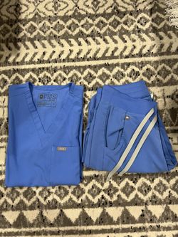 FIGS Scrubs Ceil Blue Set (like NEW!)