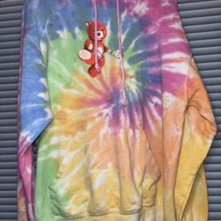  Travis Scott Astroworld Tour "Skipping Bear" Tie-Dye Hoodie curated by Cactus Jack!  It was released as merchandise for Travis Scott's 2019 "Wish You
