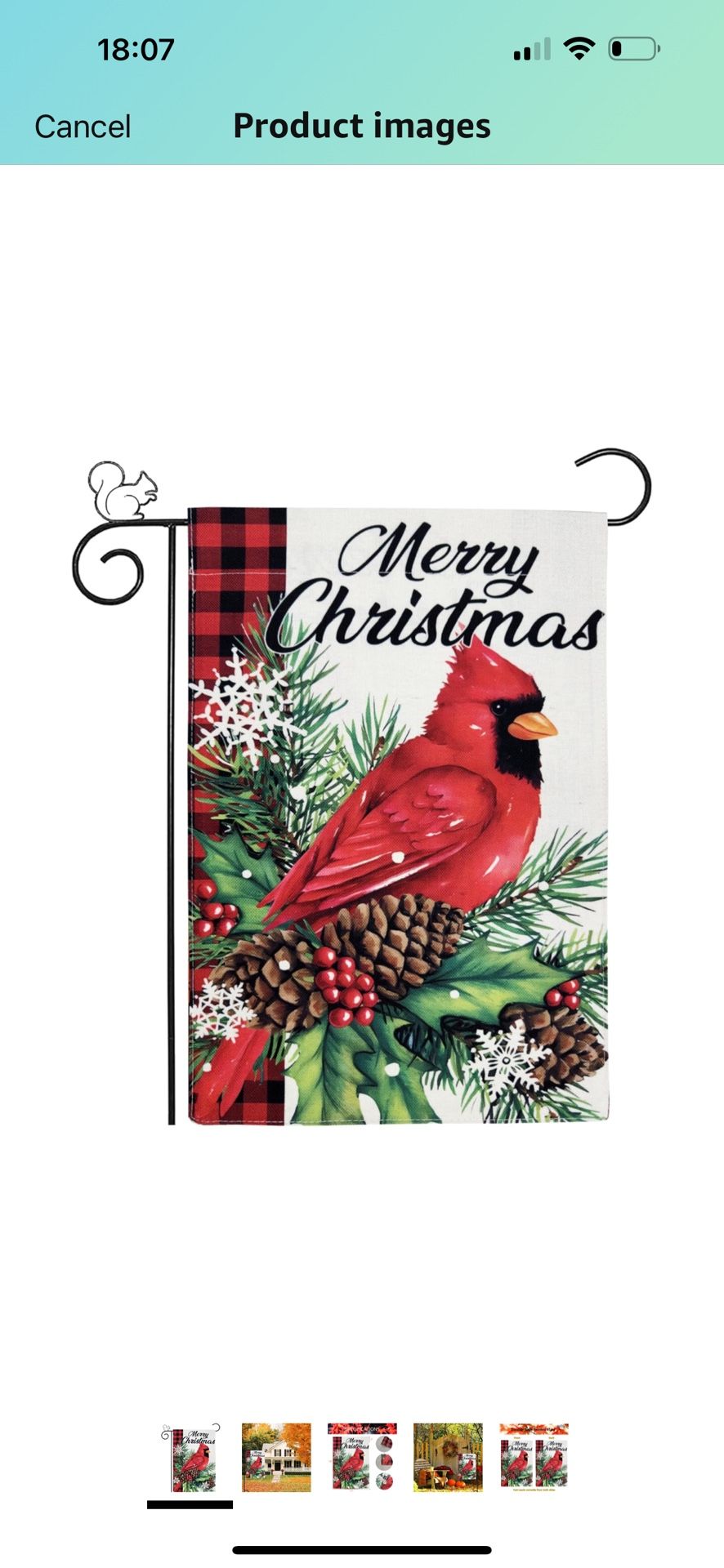 Brand New Merry Christmas Bird Garden Flag, Double Sided 12x18 Inch Seasonal Yard Outside Porch, High-Density Imitation Linen Garden Decoration/Mockin