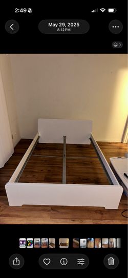 IKEA ASKVOLL Queen Bed Frame – White – $20