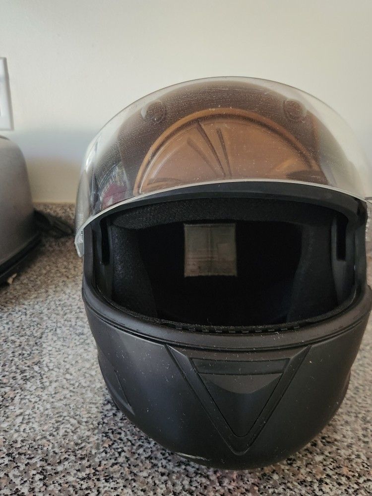 Motorcycle Modular Flat Black Helmet
