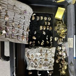 Cz Jewelry About 100 Rings, Bands Are Tarnished