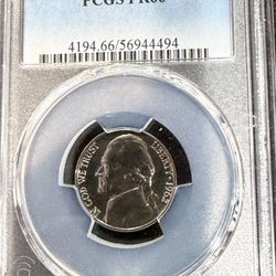 1962 P Gem Proof Jefferson Nickel Graded By PCGS At PR66 Nice Coin 7-1