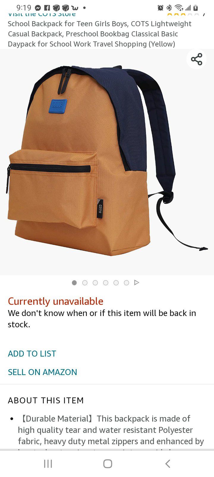 New Teen Backpack With Slop For Tablet 