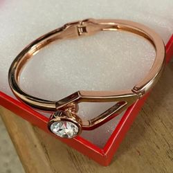 Pulsera Caña Laminada Piedras Joyería Antigua 