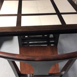 Hi table with two chairs