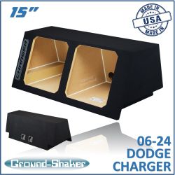 black 15" dual sealed solobaric sub box, fits 06-26 dodge charger