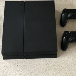 Sony PlayStation 4 (PS4) 500GB Matte Black CUH-1215A - w/ 2 Controllers