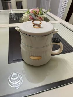 Rice Cooker Small Non-stick Pot Rice Maker 6 Cooking Functions: Rice, Soup, Stew, Porridge and more, 1.6 Litre Portable Rice Cooker and Bento Box, Mul